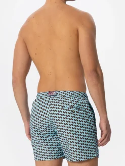 Herren-Badeshorts aus leichtem Stoff mit Cremino-Print | Algida® Sonderedition