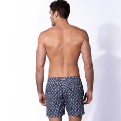 Herren-Badeshorts aus leichtem Stoff mit Popcorn-Aufdruck