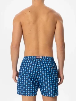 Herren-Badeshorts aus leichtem Stoff mit Napoli-Logo-Print | SSC NAPOLI SONDEREDITION