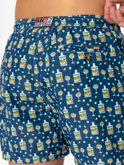 Herren-Badeshorts aus leichtem Stoff mit Portofino-Gin-Print | PORTOFINO DRY GIN SONDEREDITION