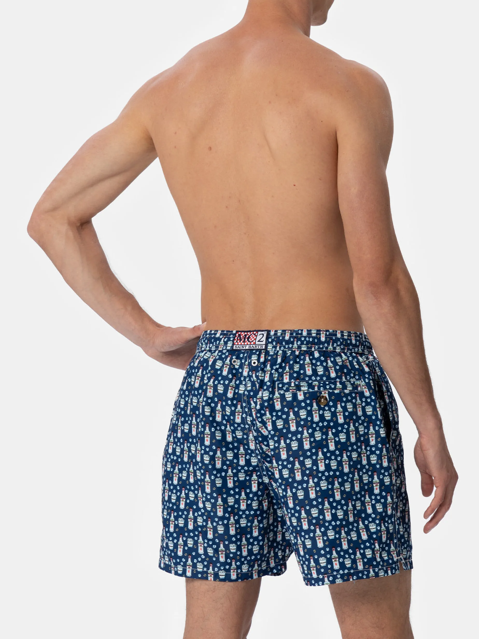 Herren-Badeshorts aus leichtem Stoff Lighting Micro Fantasy mit Sambuca Molinari-Aufdruck | SAMBUCA MOLINARI SONDEREDITION