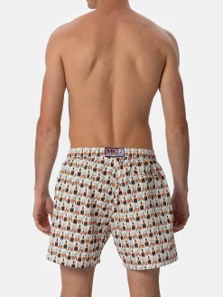 Herren-Badeshorts aus leichtem Stoff Lighting Micro Fantasy mit Whiskey- und Zigarren-Aufdruck