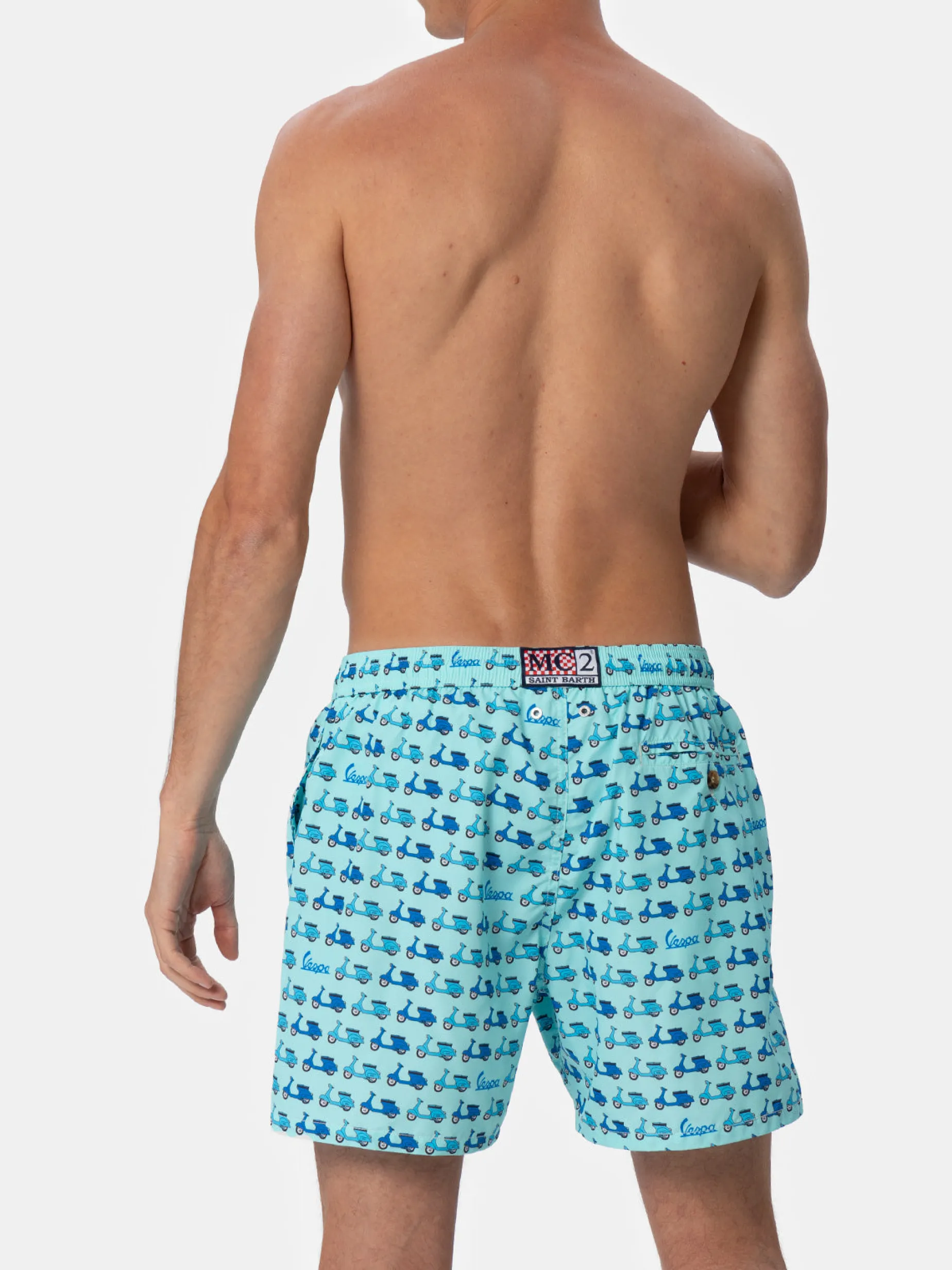 Herren-Badeshorts aus leichtem Stoff Lighting Micro Fantasy mit Vespa-Aufdruck | VESPA-SONDEREDITION