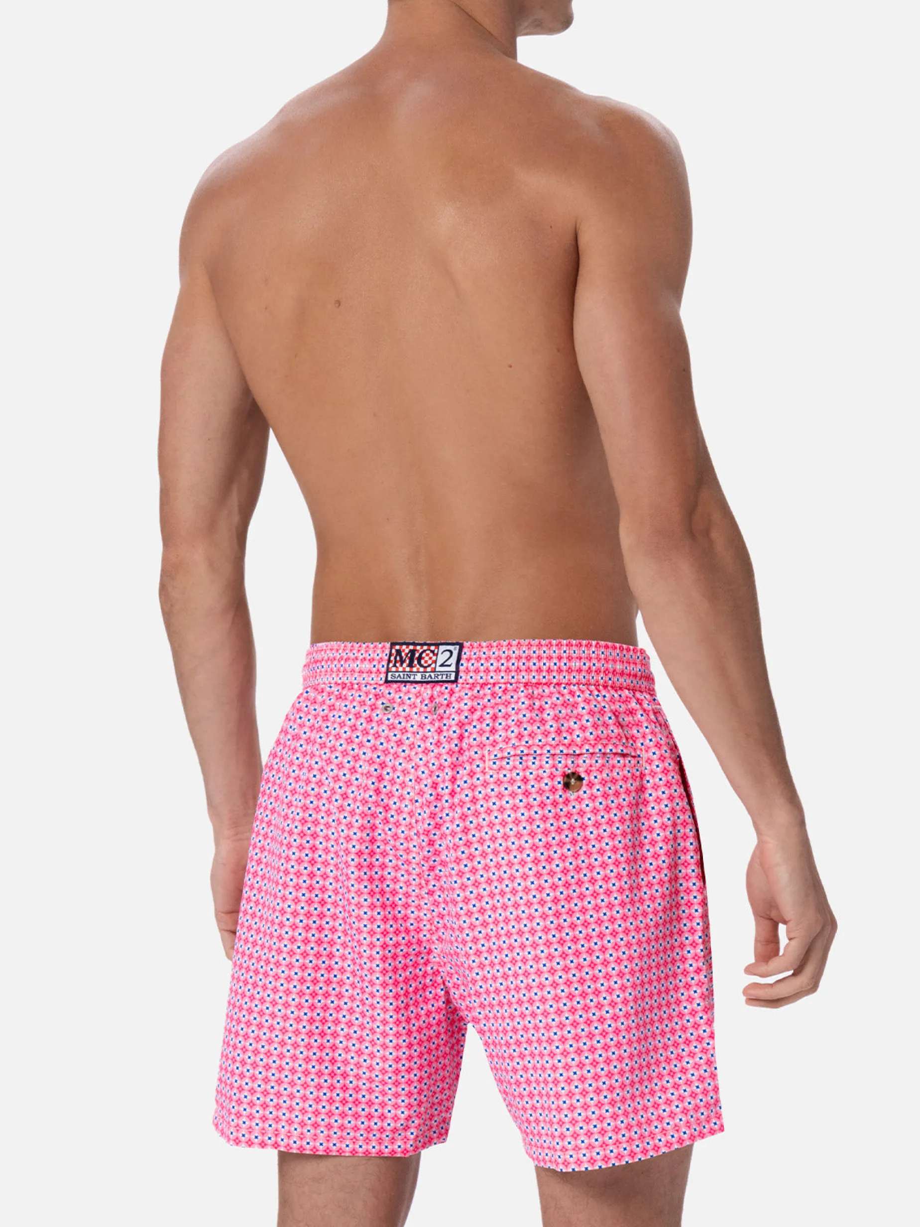 Herren-Badeshorts aus leichtem Stoff Lighting Micro Fantasy mit Krawatten-Print