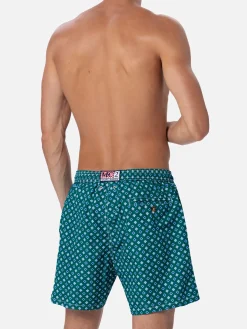 Herren-Badeshorts aus leichtem Stoff Lighting Micro Fantasy mit Krawatten-Print