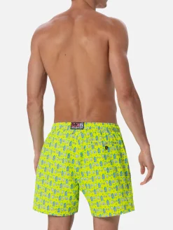 Herren-Badeshorts aus leichtem Stoff Lighting Micro Fantasy mit Gym- und Gin-Aufdruck