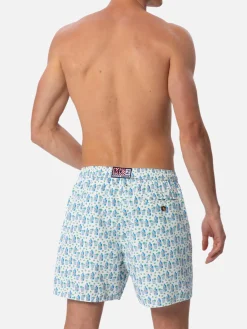 Herren-Badeshorts aus leichtem Stoff Lighting Micro Fantasy mit Gin-Tonic-Aufdruck