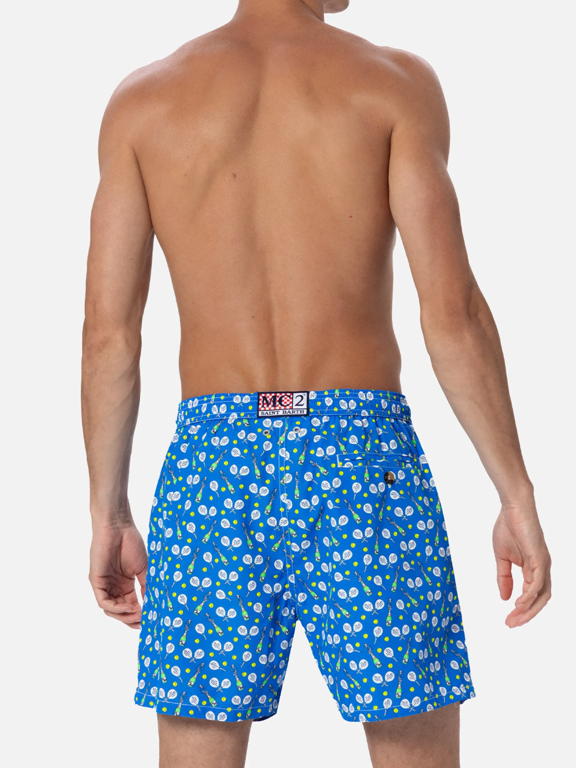 Herren-Badeshorts aus leichtem Stoff Lighting Micro Fantasy mit Padel-Gewinner-Aufdruck