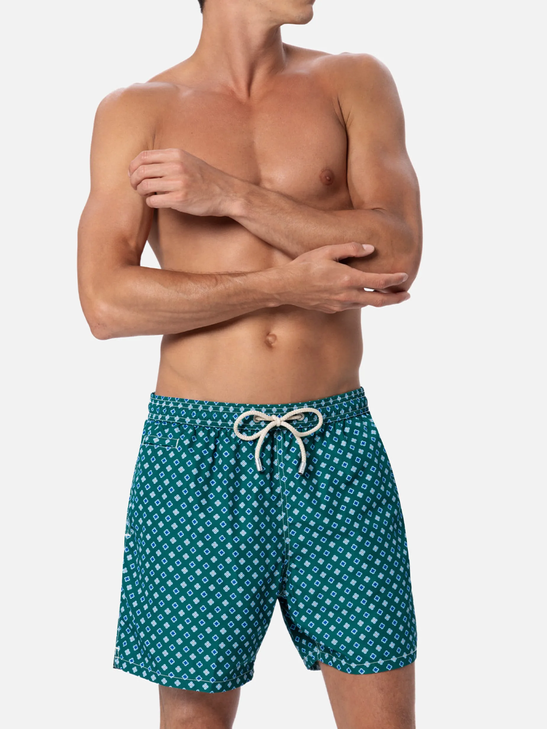 Herren-Badeshorts aus leichtem Stoff Lighting Micro Fantasy mit Krawatten-Print