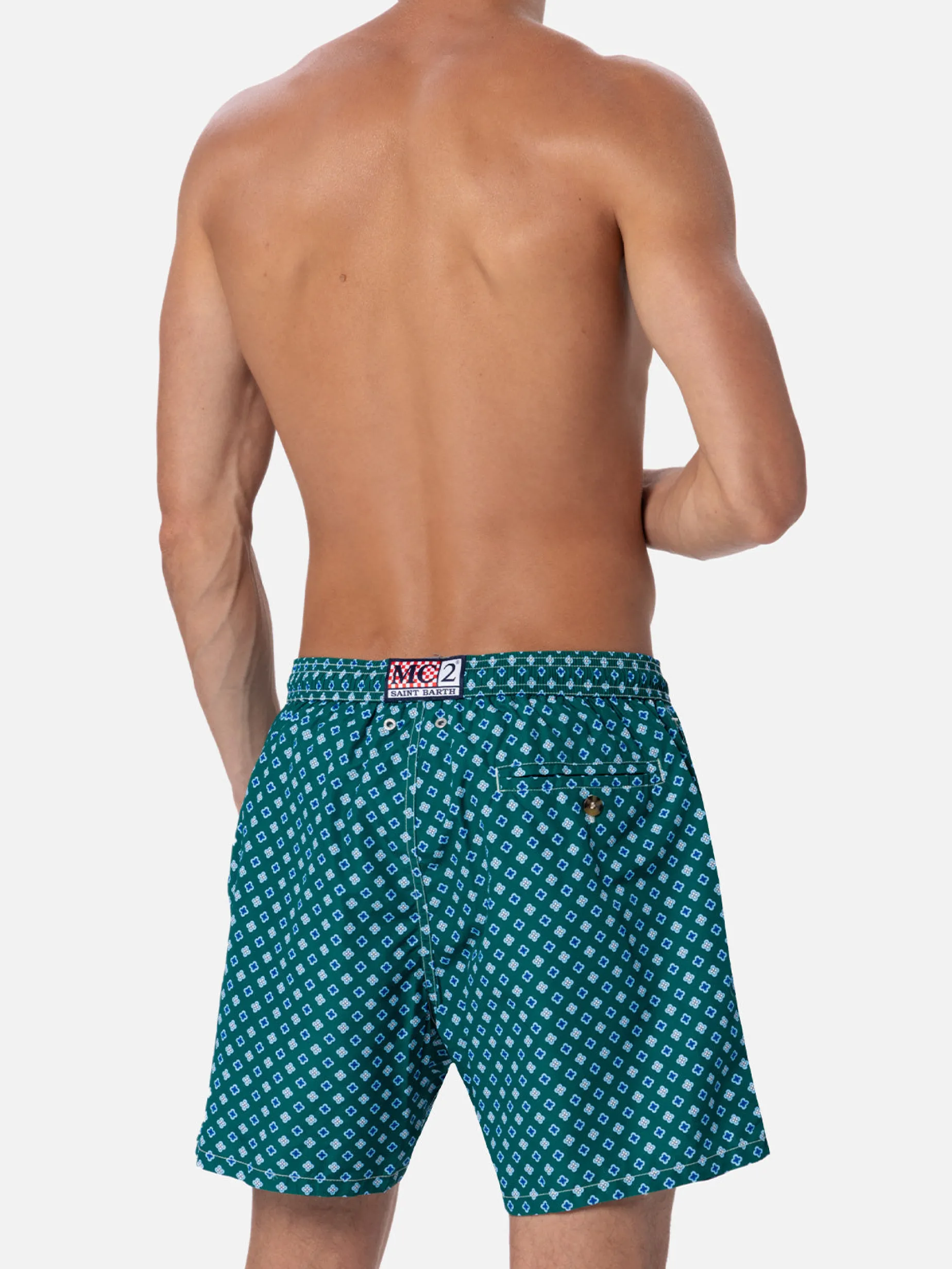 Herren-Badeshorts aus leichtem Stoff Lighting Micro Fantasy mit Krawatten-Print