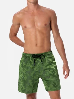 Herren-Badeshorts aus Ripstop-Stoff Harbor The Riviera mit Tarn-Jacquard-Print