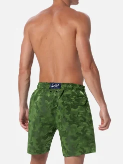 Herren-Badeshorts aus Ripstop-Stoff Harbor The Riviera mit Tarn-Jacquard-Print