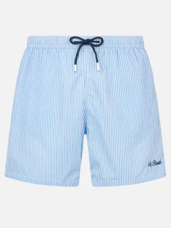 Herren-Badeshorts aus Seersucker mit Streifen Patmos