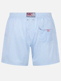 Herren-Badeshorts aus Seersucker mit Streifen Patmos