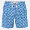 Herren-Badeshorts Lighting 70 aus leichtem Stoff mit Majolika-Print