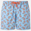 Herren-Badeshorts Lighting aus leichtem Stoff mit Paisley-Print