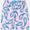 Herren-Badeshorts Lighting aus leichtem Stoff mit Paisley-Print