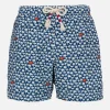 Herren-Badeshorts Lighting 70 aus leichtem Stoff mit Palmenprint