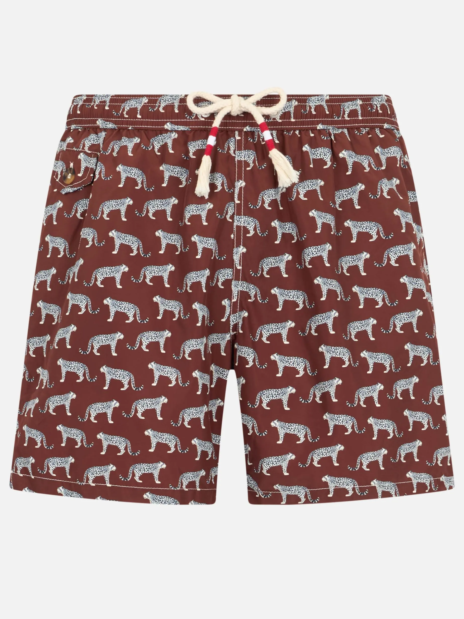 Herren-Badeshorts Lighting 70 aus leichtem Stoff mit Mikro-Cheeta-Print