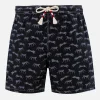 Herren-Badeshorts Lighting 70 aus leichtem Stoff mit Mikro-Cheeta-Print