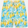 Herren-Badeshorts Lighting 70 aus leichtem Stoff mit Majolika-Print