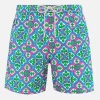 Herren-Badeshorts Lighting 70 aus leichtem Stoff mit Majolika-Print