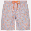 Herren-Badeshorts Lighting aus leichtem Stoff mit Paisley-Print