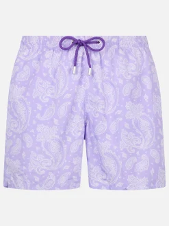 Herren-Badeshorts Lighting aus leichtem Stoff mit Paisley-Print