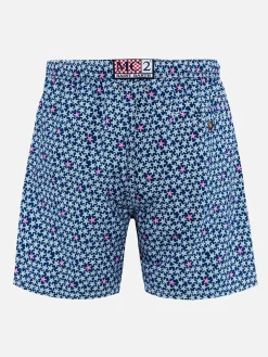 Herren-Badeshorts Lighting 70 aus leichtem Stoff mit Seestern-Aufdruck
