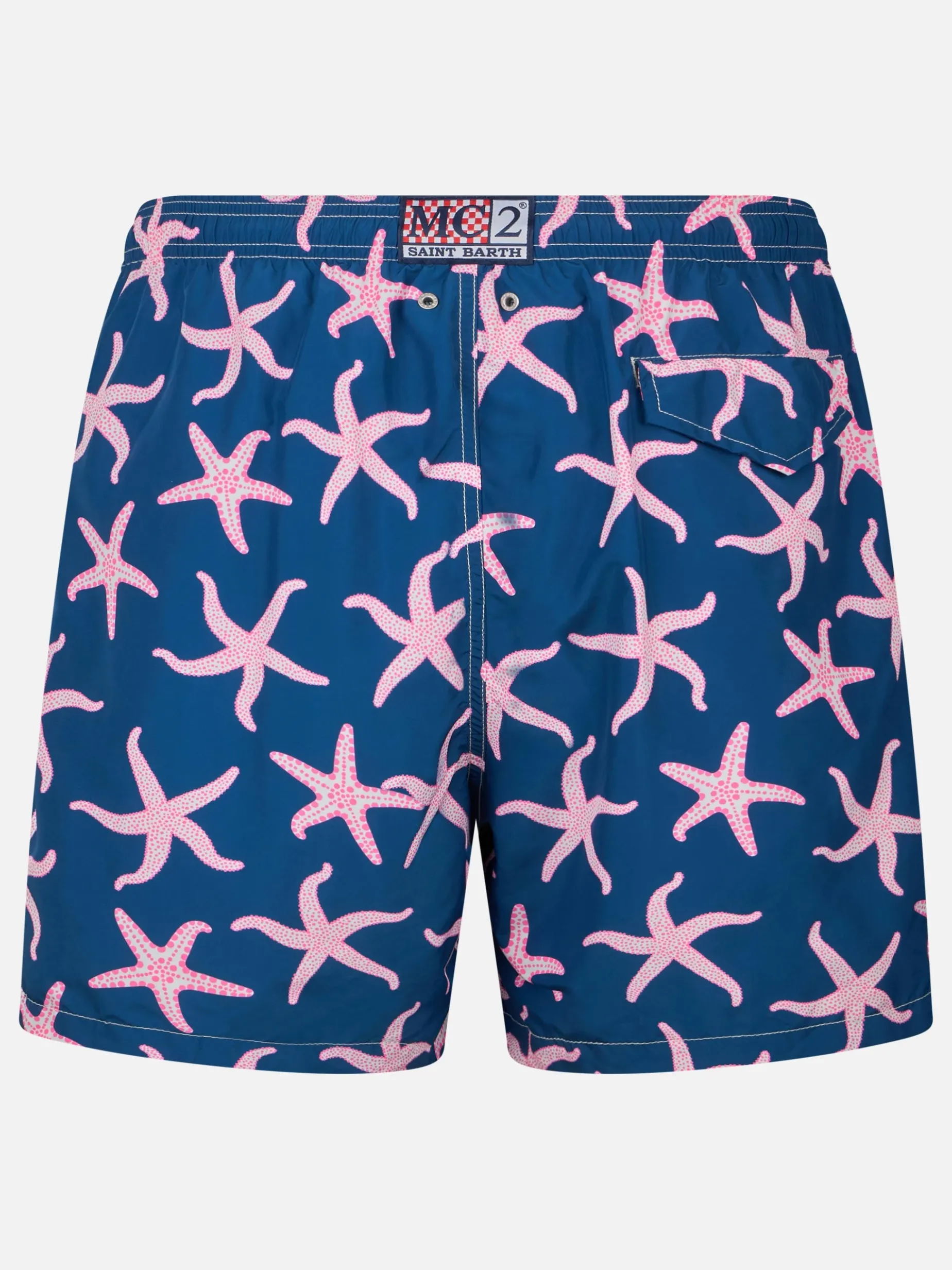 Herren-Badeshorts Lighting aus leichtem Stoff mit Seestern-Print
