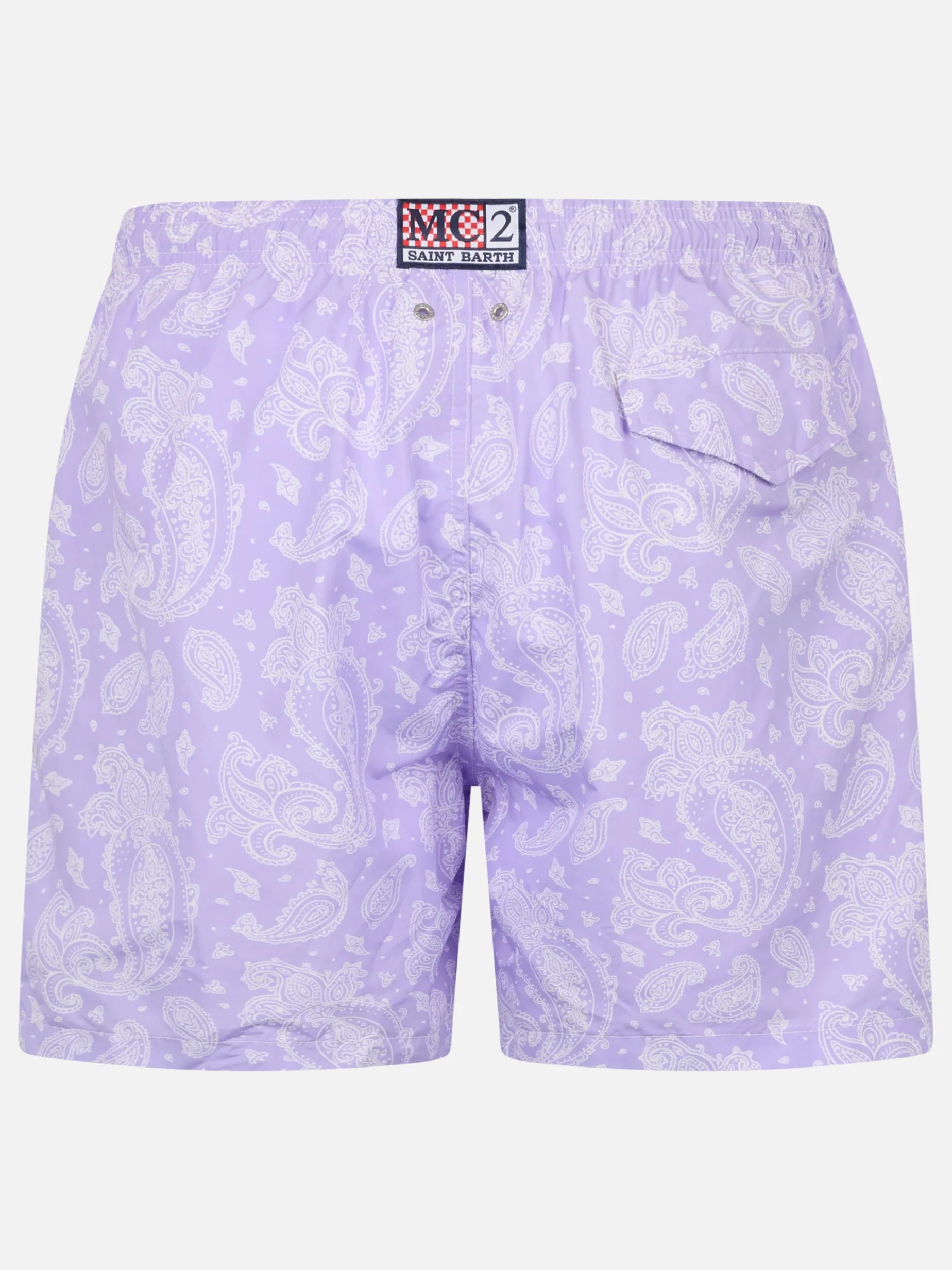 Herren-Badeshorts Lighting aus leichtem Stoff mit Paisley-Print