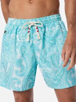 Herren-Badeshorts Lighting 70 aus leichtem Stoff mit Paisley-Print