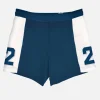 Herren-Badeshorts mit Bändern und Aufnäher