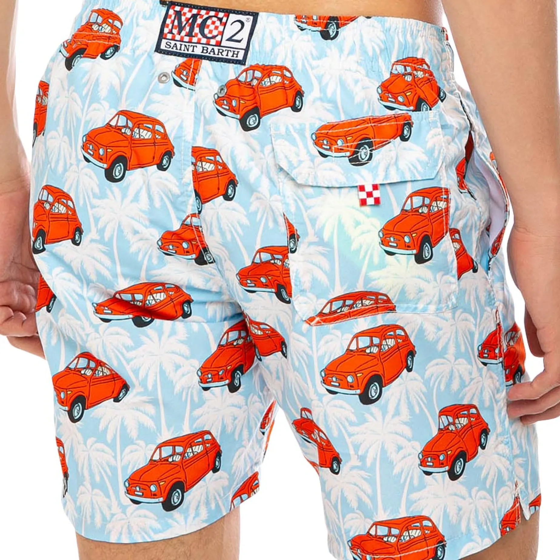 Herren-Badeshorts mit Fiat 500-Autoaufdruck | | FIAT© 500 Sonderedition