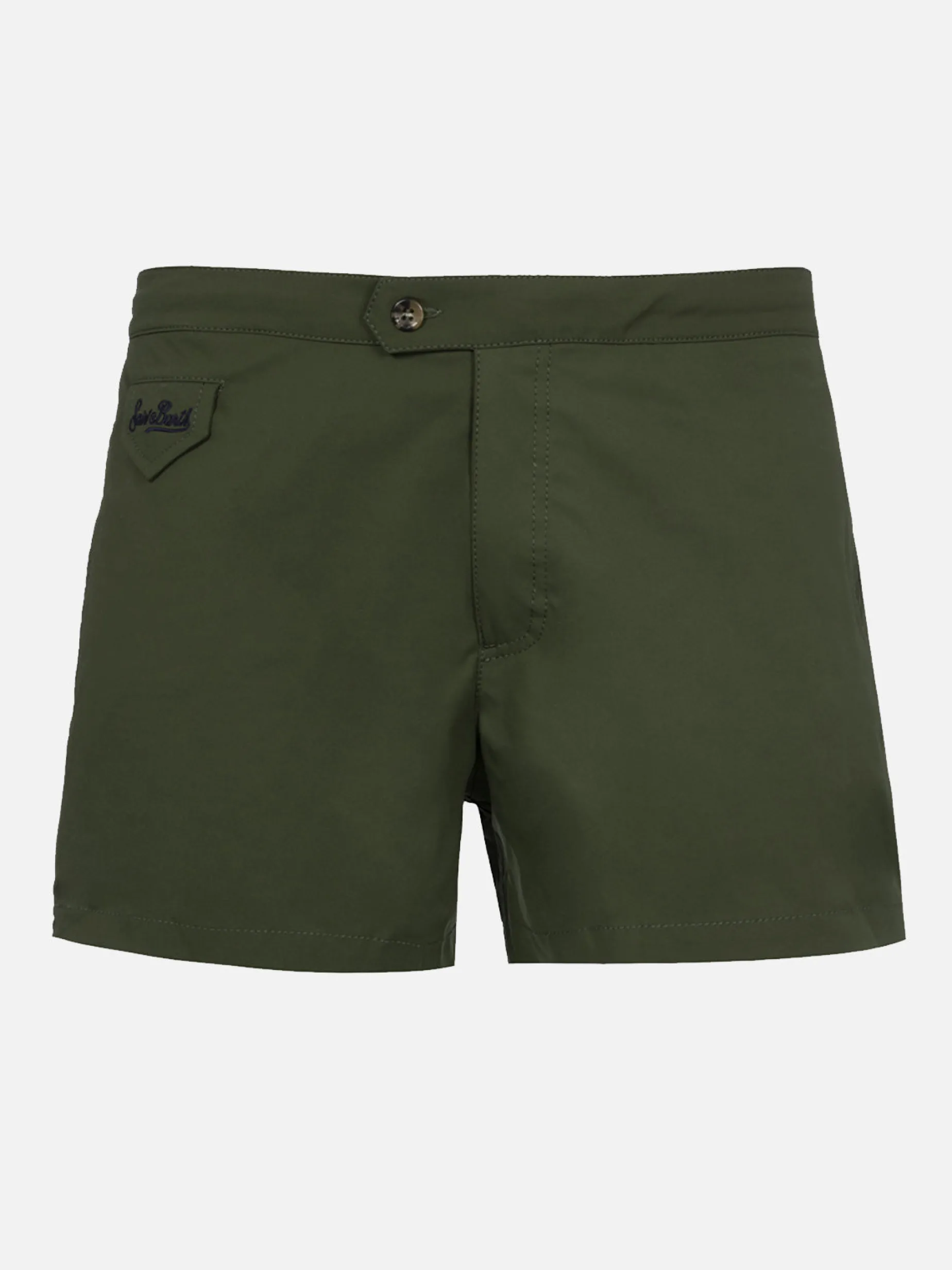 Herren-Badeshorts mit figurbetontem Schnitt in Militärgrün von Harrys