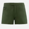 Herren-Badeshorts mit figurbetontem Schnitt in Militärgrün von Harrys