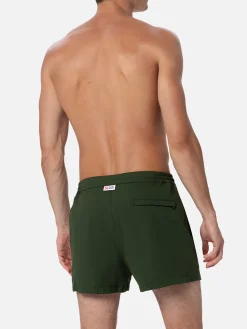Herren-Badeshorts mit figurbetontem Schnitt in Militärgrün von Harrys