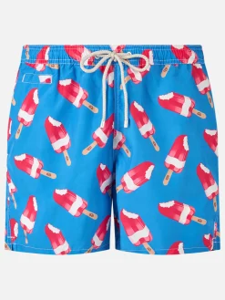 Herren-Badeshorts mit Fior di Fragola-Aufdruck | Algida® Sonderedition
