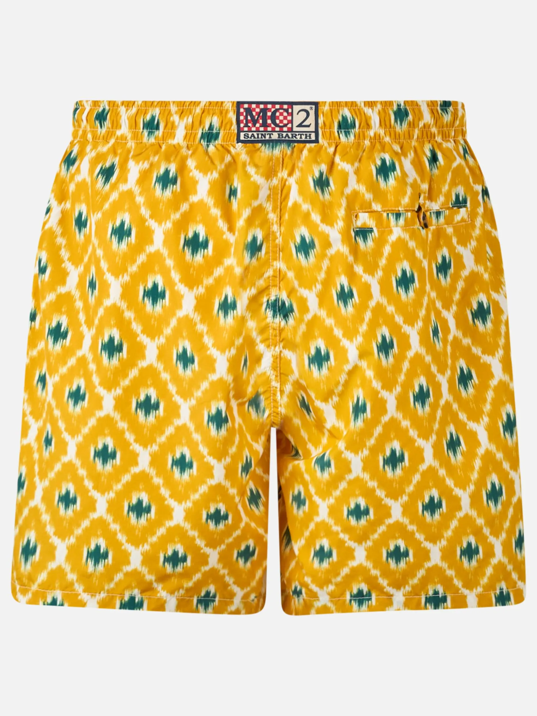 Herren-Badeshorts mit geometrischem Aufdruck