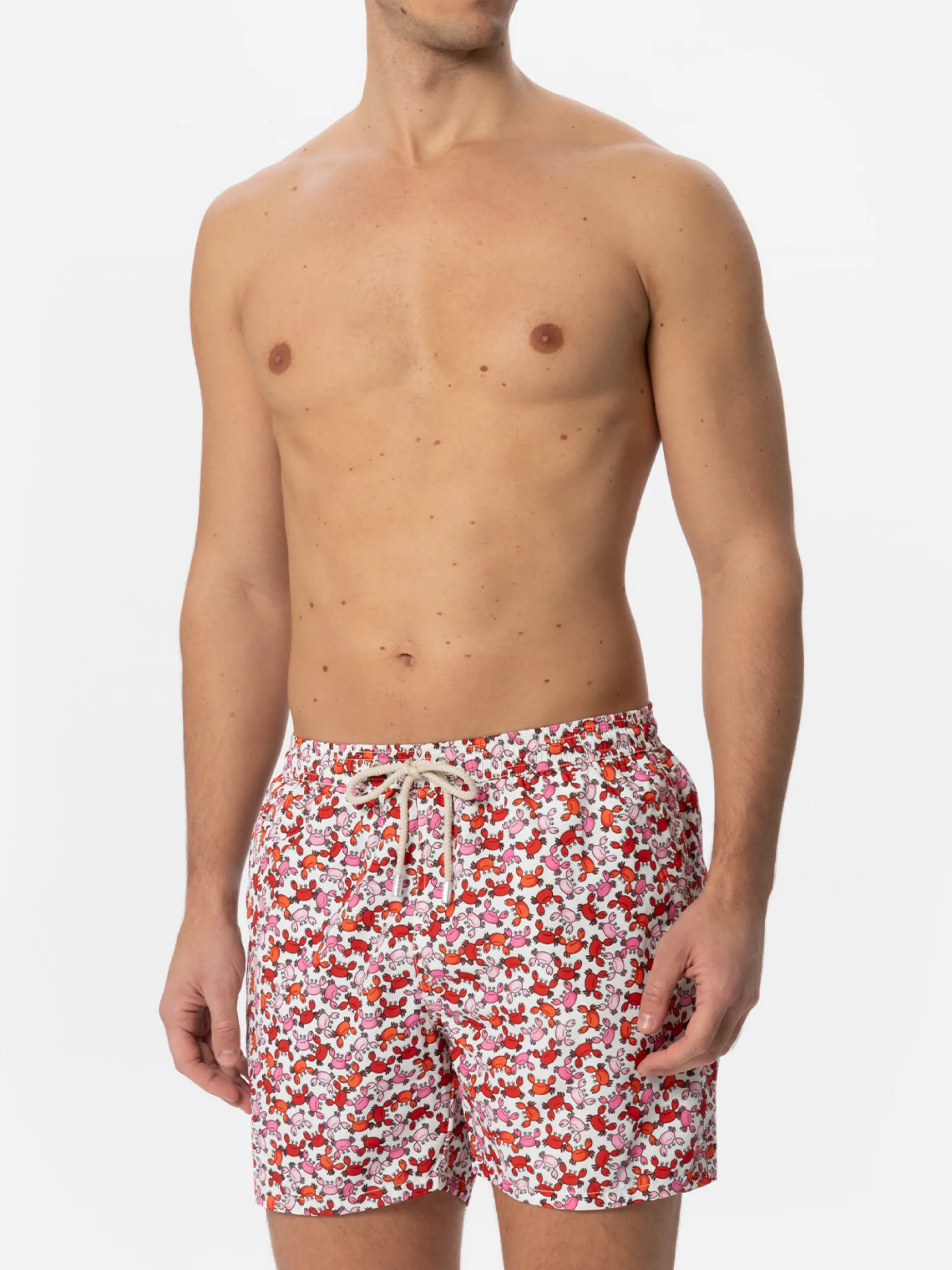 Herren-Badeshorts mit Krabben-Print