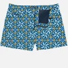 Herren-Badeshorts mit Maiolika-Print