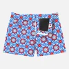 Herren-Badeshorts mit Majolika-Print