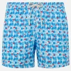 Herren-Badeshorts mit Meeresaufdruck