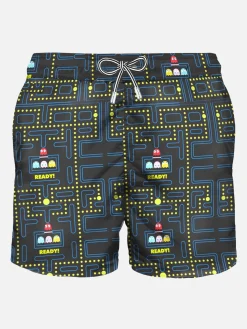 Herren-Badeshorts mit Pac-Man-Aufdruck