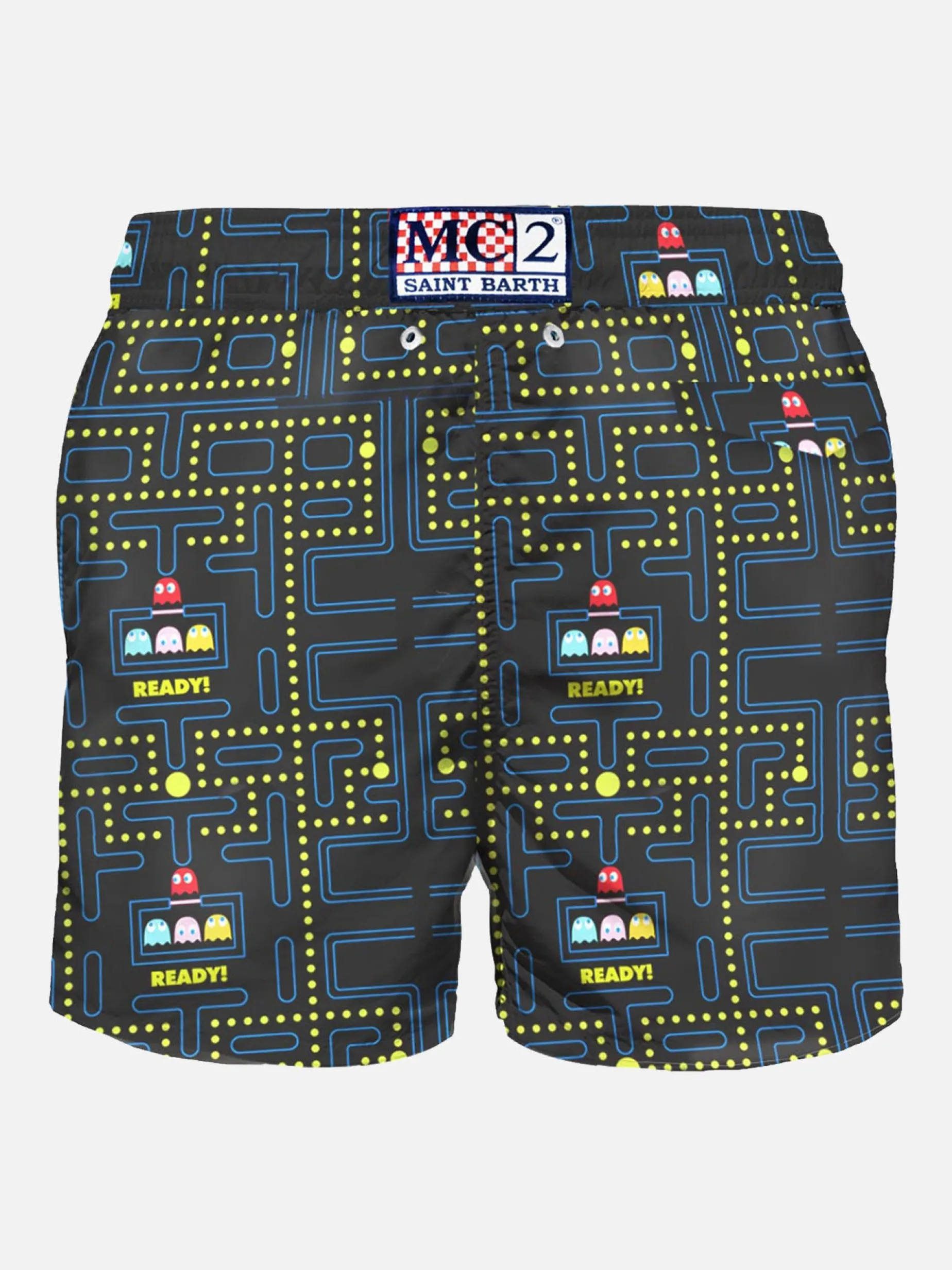 Herren-Badeshorts mit Pac-Man-Aufdruck