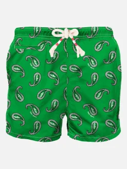 Herren-Badeshorts mit Paisley-Print