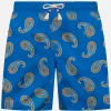 Herren-Badeshorts mit Paisley-Print