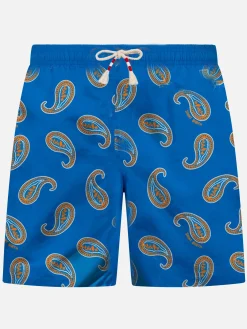 Herren-Badeshorts mit Paisley-Print