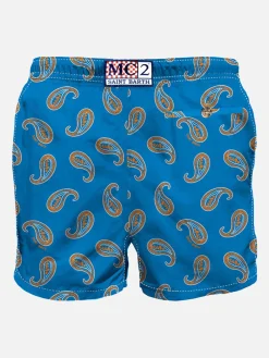 Herren-Badeshorts mit Paisley-Print