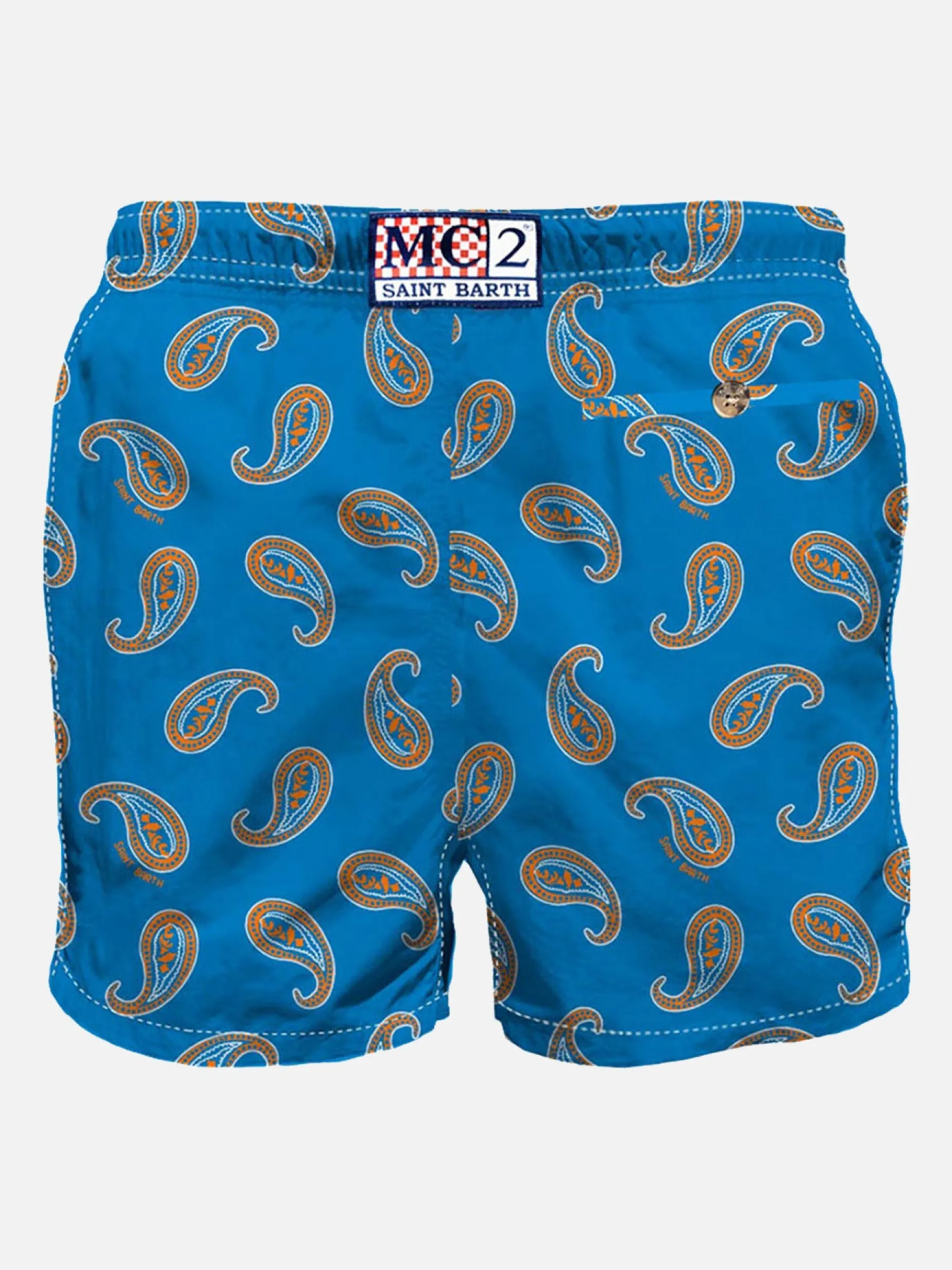 Herren-Badeshorts mit Paisley-Print